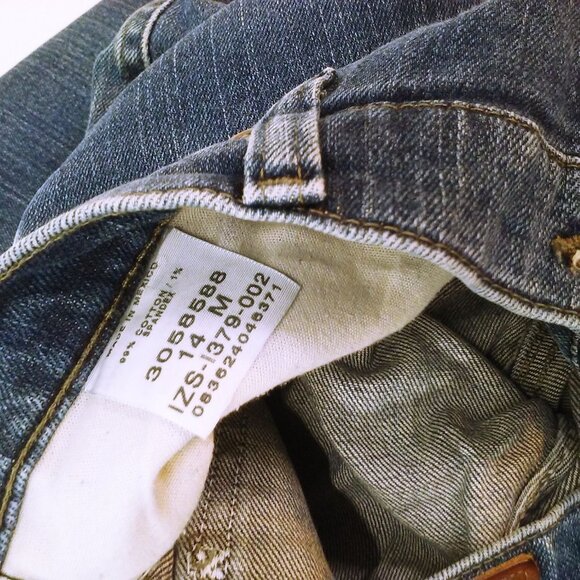 Y2K Lee Denim Mom Jeans Bootcut Lady-14M(32x32) Stretch Soft-Worn 5-Pocket Fray - Picture 9 of 12